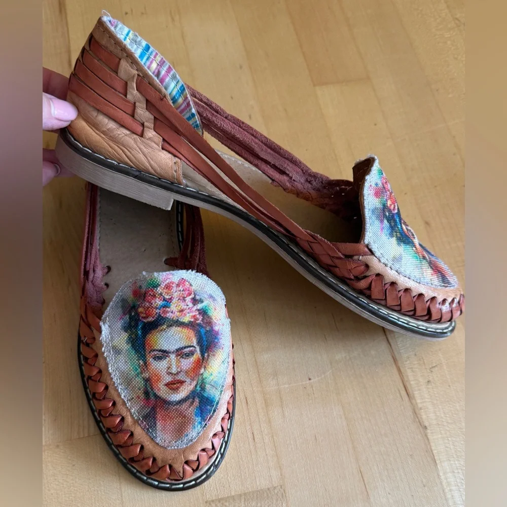 Frida Kahlo 🇲🇽 🎨 Huaraches Leather Espadrilles Shoes Made in Mexico